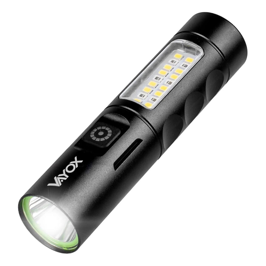 LED Stmievateľná nabíjacia baterka s červeným svetlom LED/5W/5V IPX4 250 lm 2000 mAh