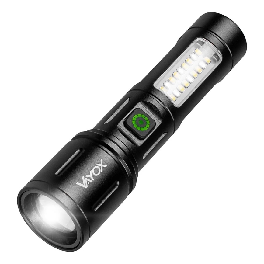 LED Stmievateľná nabíjacia baterka s červeným svetlom LED/5W/5V IPX4 260 lm 2000 mAh
