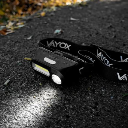 LED Stmievateľná nabíjacia čelovka 2xLED/5V IPX4 250 lm 2000 mAh