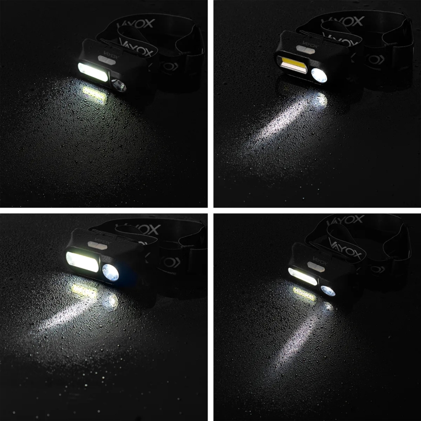 LED Stmievateľná nabíjacia čelovka 2xLED/5V IPX4 250 lm 2000 mAh