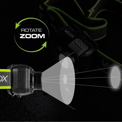 LED stmievateľná nabíjacia čelovka LED/10W/5V/3xAAA IP66 800 lm 1000 mAh