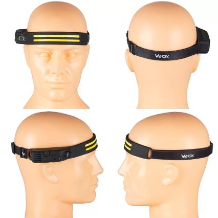 LED Stmievateľná nabíjacia čelovka so senzorom 3xLED/5V IP44 300 lm 1200 mAh