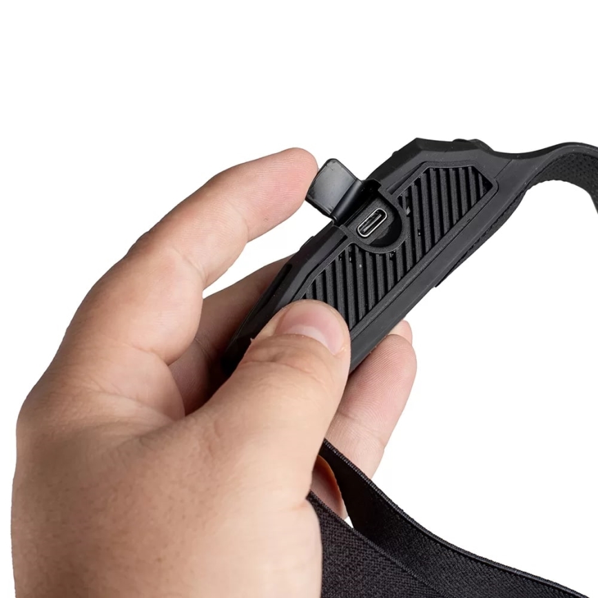 LED Stmievateľná nabíjacia čelovka so senzorom 3xLED/5V IP44 300 lm 1200 mAh