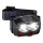 LED Stmievateľná nabíjacia čelovka so senzorom a červeným svetlom 2xLED/5W/5V/3xAAA IP65 500 lm 1200 mAh