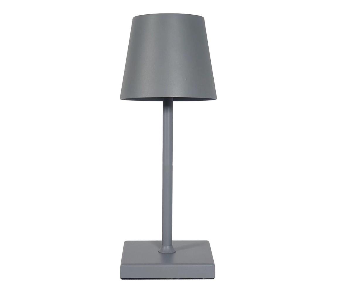 Eurolamp LED Stmievateľná nabíjacia dotyková stolná lampa LED/3,5W/5V 5200mAh šedá
