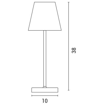 LED Stmievateľná nabíjacia dotyková stolná lampa LED/3,5W/5V 5200mAh zelená