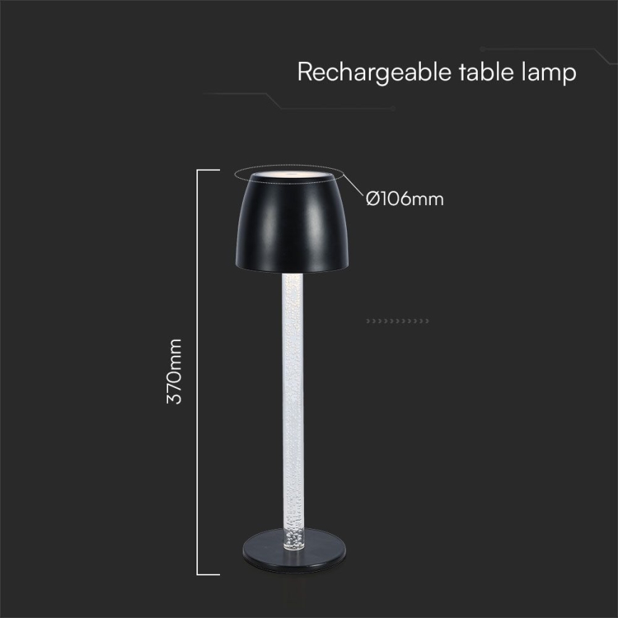 LED Stmievateľná nabíjacia dotyková stolná lampa LED/3W/5V 3000K 1800 mAh biela