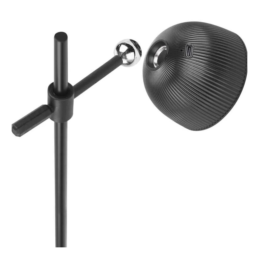 LED Stmievateľná nabíjacia stolná lampa magnetická 4v1 LED/4,2W/3,7V 4000K 1200mAh čierna