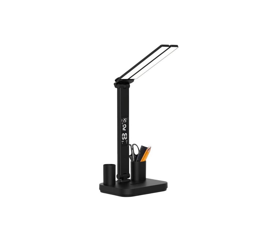 LED stmievateľná nabíjacia stolná lampa NOBLITE P LED/5W/5V 3000/4000/6000K 2200mAh čierna 004833