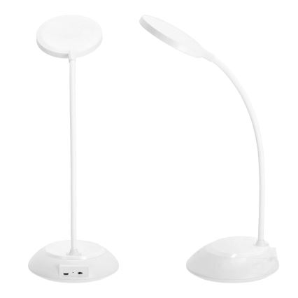 LED Stmievateľná nabíjacia stolná lampa VISUA LED/5W/5V 3000-5000K 1200 mAh biela