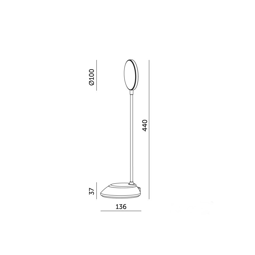 LED Stmievateľná nabíjacia stolná lampa VISUA LED/5W/5V 3000-5000K 1200 mAh biela