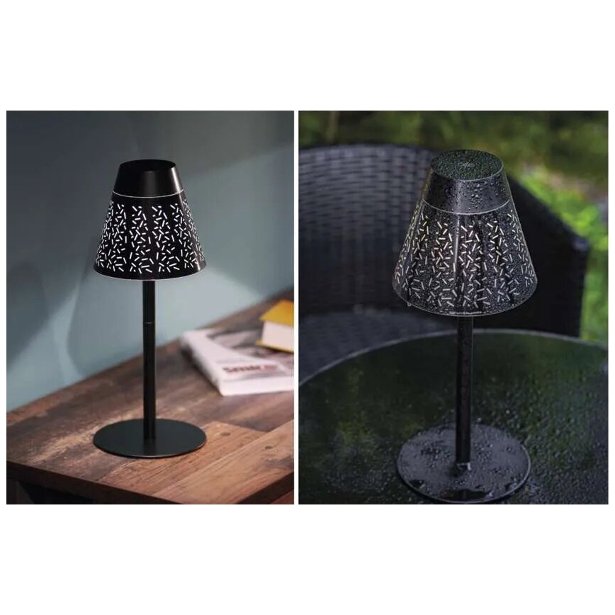 LED Stmievateľná nabíjacia vonkajšia stolná lampa LED/4,2W/5V 2200mAh IP44