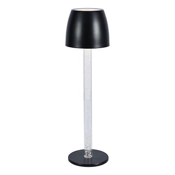 LED stmievateľná nabíjateľná dotyková stolná lampa LED/3W/5V 3000K 1800 mAh čierna