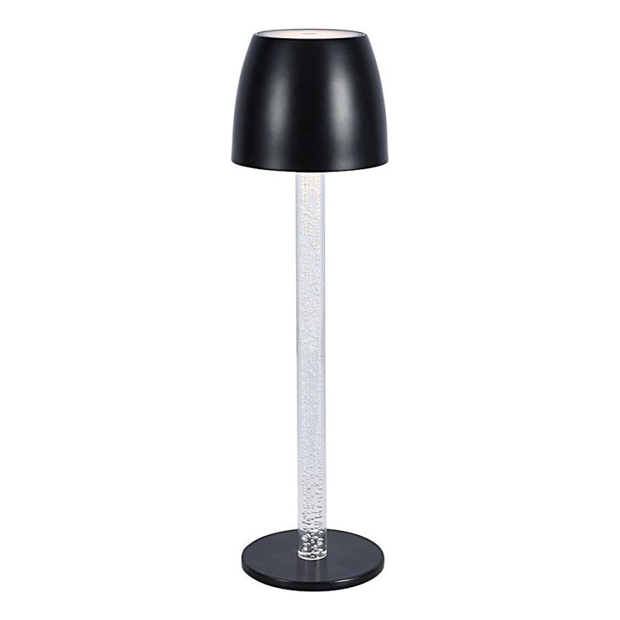 LED stmievateľná nabíjateľná dotyková stolná lampa LED/3W/5V 3000K 1800 mAh čierna