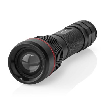 LED stmievateľná nabíjateľná hliníková baterka LED/10W/5V 2200 mAh IPX7 čierna