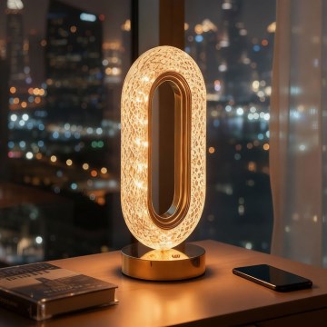 LED stmievateľná nabíjateľná stolová lampa DUBAI LED/2W/5V 2700K/4000K/6500K 400 mAh zlatá