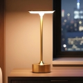LED stmievateľná nabíjateľná stolová lampa NEW YORK LED/1,8W/5V 2700K/4000K/6500K 1200 mAh zlatá