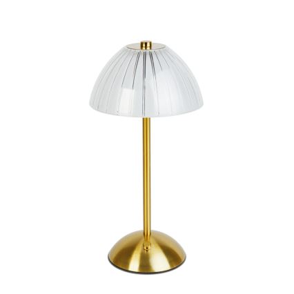 LED stmievateľná nabíjateľná stolová lampa PARIS LED/2W/5V 2700K/4000K/6500K 800 mAh zlatá
