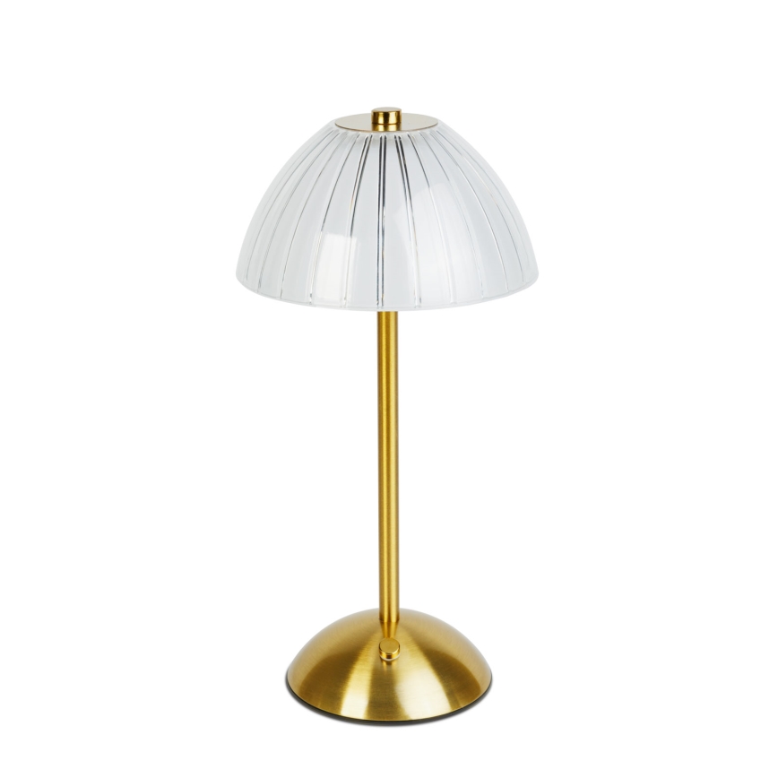 LED stmievateľná nabíjateľná stolová lampa PARIS LED/2W/5V 2700K/4000K/6500K 800 mAh zlatá
