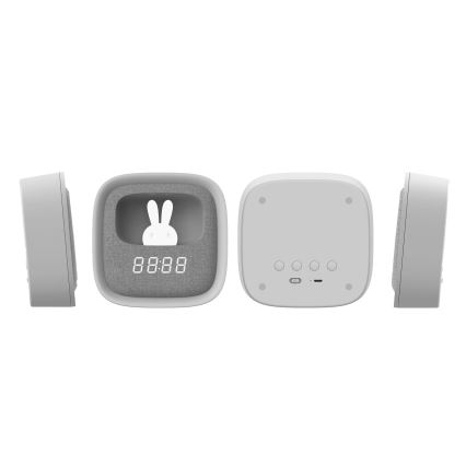 LED Stmievateľná nočná lampička s budíkom BUNNY LED/1,2W/5V 3000K