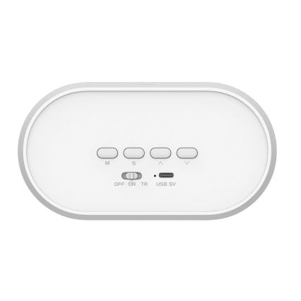 LED Stmievateľná nočná lampička s budíkom BUNNY LED/1,2W/5V 3000K
