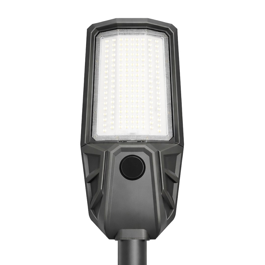 LED stmievateľná ulicová lampa so senzorom a solárnym panelom KOBRA LED/400W/3,2V 24000 mAh IP65 antracit + diaľkové ovládanie