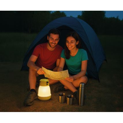 LED Stmievateľná prenosná nabíjacia lampa s funkciou powerbanky LUMINA MINIO LED/5V 1800 mAh IP44 žltá