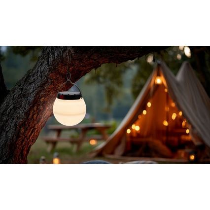 LED Stmievateľná prenosná solárna nabíjacia lampa LUMINA ORB LED/5V 800 mAh