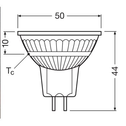 LED Stmievateľná reflektorová žiarovka MR16 GU5,3/3,4W/12V 4000K 36° CRI 90 - Ledvance