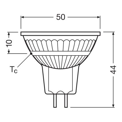 LED Stmievateľná reflektorová žiarovka MR16 GU5,3/5W/12V 4000K 36° CRI 90 - Ledvance
