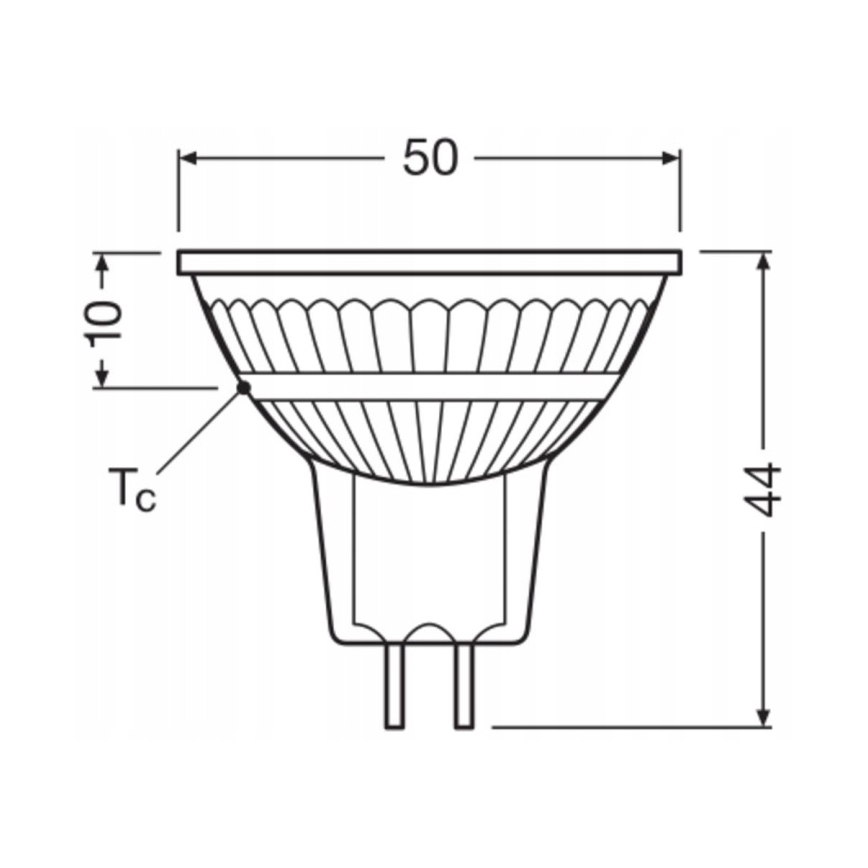 Stmievateľná LED reflektorová žiarovka MR16 GU5,3/6,8W/12V 4000K 36° CRI 90 - Ledvance
