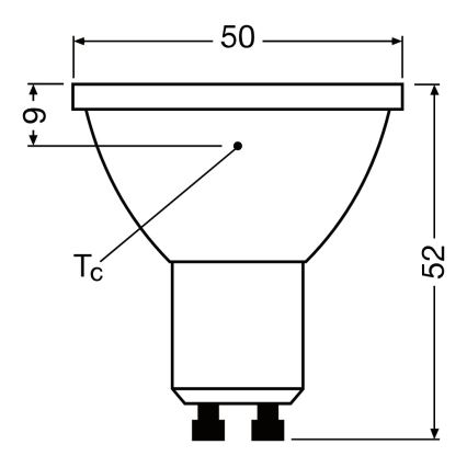 LED Stmievateľná reflektorová žiarovka PAR16 GU10/7W/230V 2700K 120° CRI 90 - Ledvance