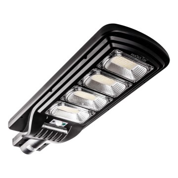 LED Stmievateľná solárna pouličná lampa so senzorom LED/240W/6V 6500K IP65 čierna + diaľkové ovládanie