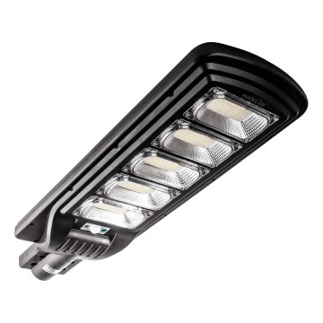 LED Stmievateľná solárna pouličná lampa so senzorom LED/300W/6V 6500K IP65 čierna + diaľkové ovládanie