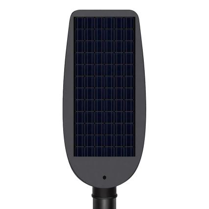 LED stmievateľná solárna pouličná lampa so snímačom VENICE LED/100W/3,2V 6000 mAh IP65 čierna + diaľkové ovládanie