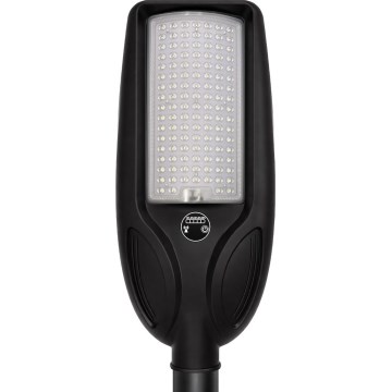 LED stmievateľná solárna pouličná lampa so snímačom VENICE LED/100W/3,2V 6000 mAh IP65 čierna + diaľkové ovládanie