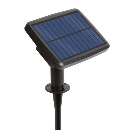 LED Stmievateľný solárny reťaz 15xLED/1,5W/3,7/5V 2700-10000K 2200 mAh 9 m IP65 čierna + diaľkové ovládanie