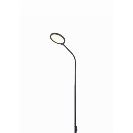 LED Stmievateľná stojacia lampa 2v1 LED/10W/230V 3000-4500-6500K čierna