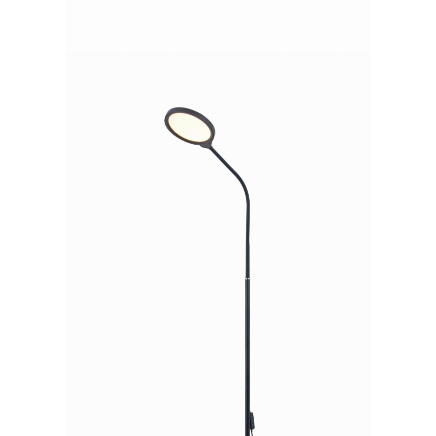 LED Stmievateľná stojacia lampa 2v1 LED/10W/230V 3000-4500-6500K čierna