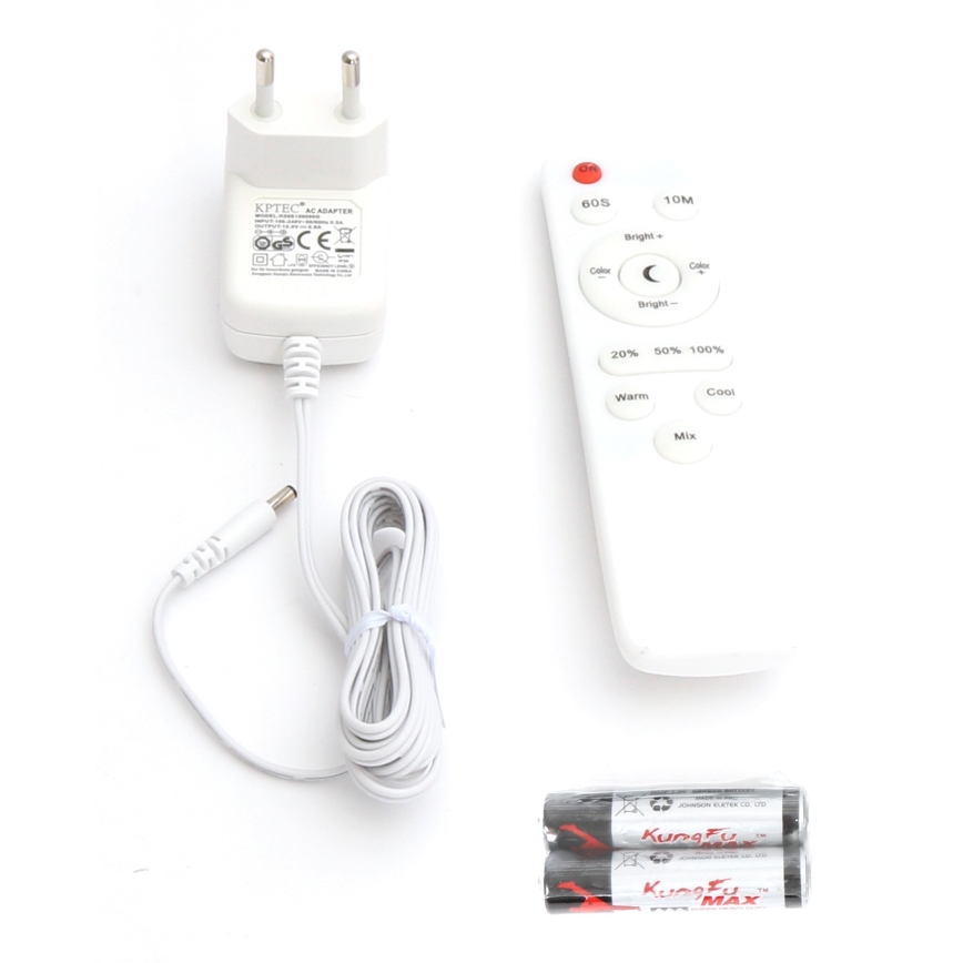 LED Stmievateľná stojacia lampa LED/9W/230V 3000-6500K biela + diaľkové ovládanie