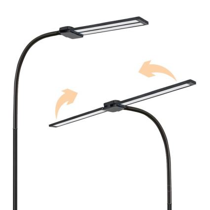 LED Stmievateľná stojacia lampa TEILO LED/14W/230V 3000/4000/6000K čierna