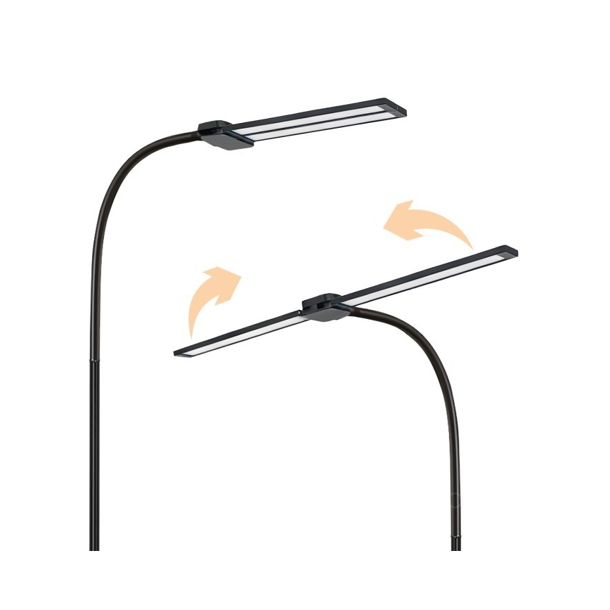 LED Stmievateľná stojacia lampa TEILO LED/14W/230V 3000/4000/6000K čierna