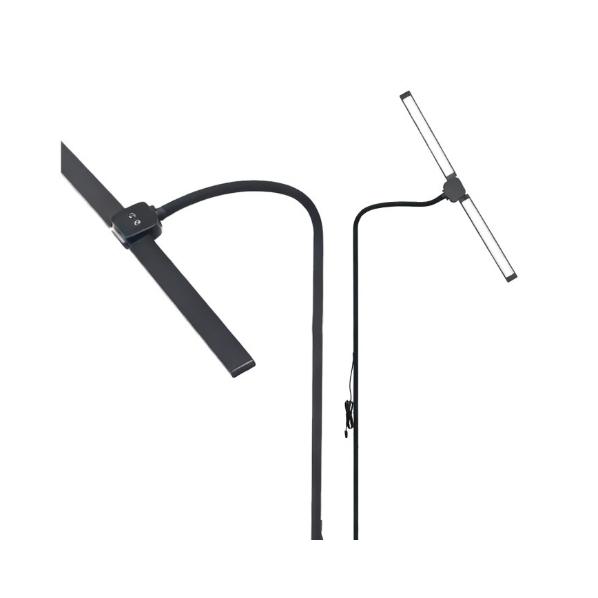LED Stmievateľná stojacia lampa TEILO LED/14W/230V 3000/4000/6000K čierna