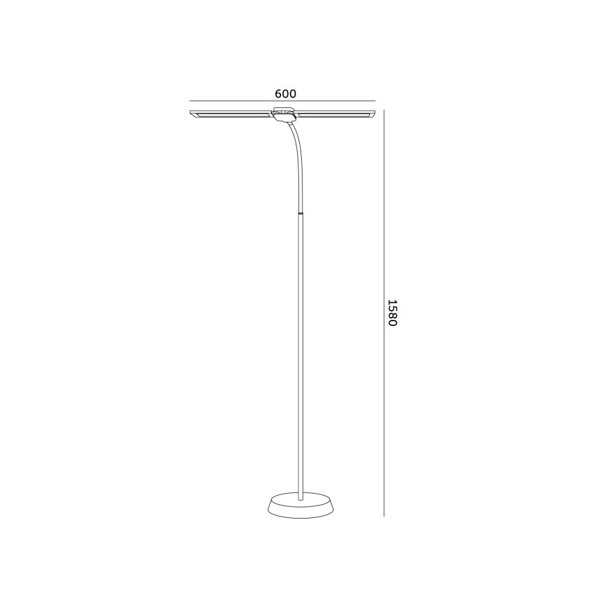 LED Stmievateľná stojacia lampa TEILO LED/14W/230V 3000/4000/6000K čierna