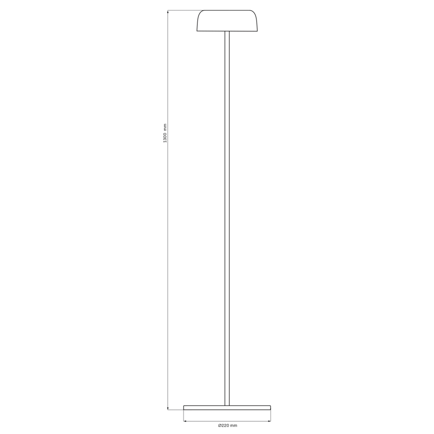 LED Stmievateľná dotyková vonkajšia stojacia lampa TRYPOLIS LED/2W/5V USB 1800 mAh IP44 čierna
