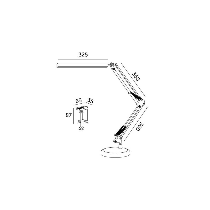 LED Stmievateľná stolná lampa 2v1 USB TENUIX LED/14W/5V 3000-6000K biela