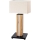 LED Stmievateľná stolná lampa FLAME 1xE27/40W+ LED/4,6W/230V 56,5 cm dub