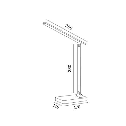 LED Stmievateľná stolná lampa NOBLITE N LED/7W/230V 3000/4000/6500K biela