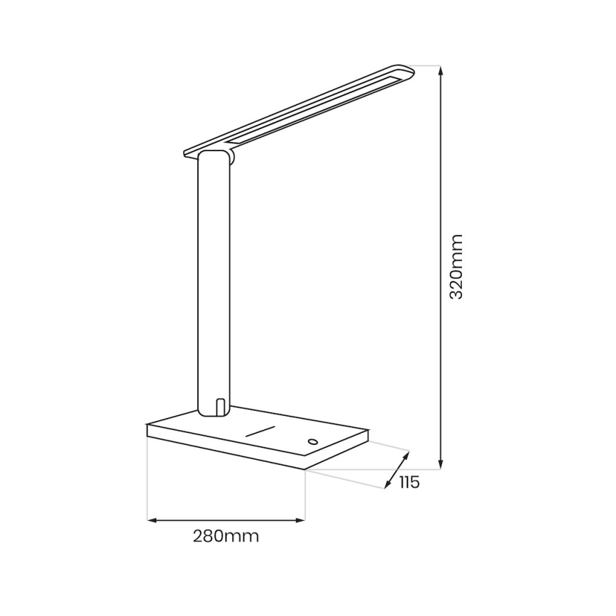 LED Stmievateľná stolná lampa POST LED/5W/5V 3000-6500K čierna