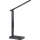 LED Stmievateľná stolná lampa s bezdrôtovým nabíjaním QI, displejom a USB portom LED/7W/230V 3000-6000K čierna